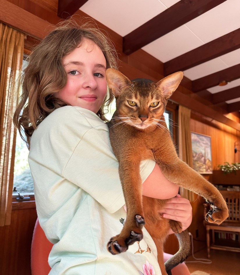 Riley with new mom Evelyn